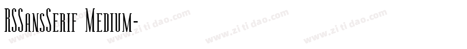 RSSansSerif Medium字体转换